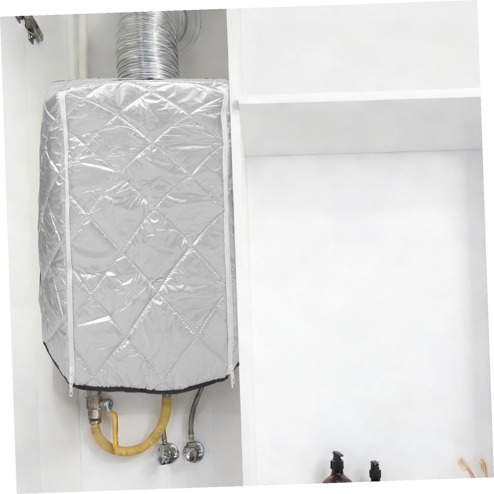 Alipis Cubierta Protectora Tela Oxford con 3 Capas de Algodón para Calentador de Agua sin Tanque, Resistente al Agua y Polvo Tamaño 103X77X3 CM en Invierno para Uso Interior y Exterior