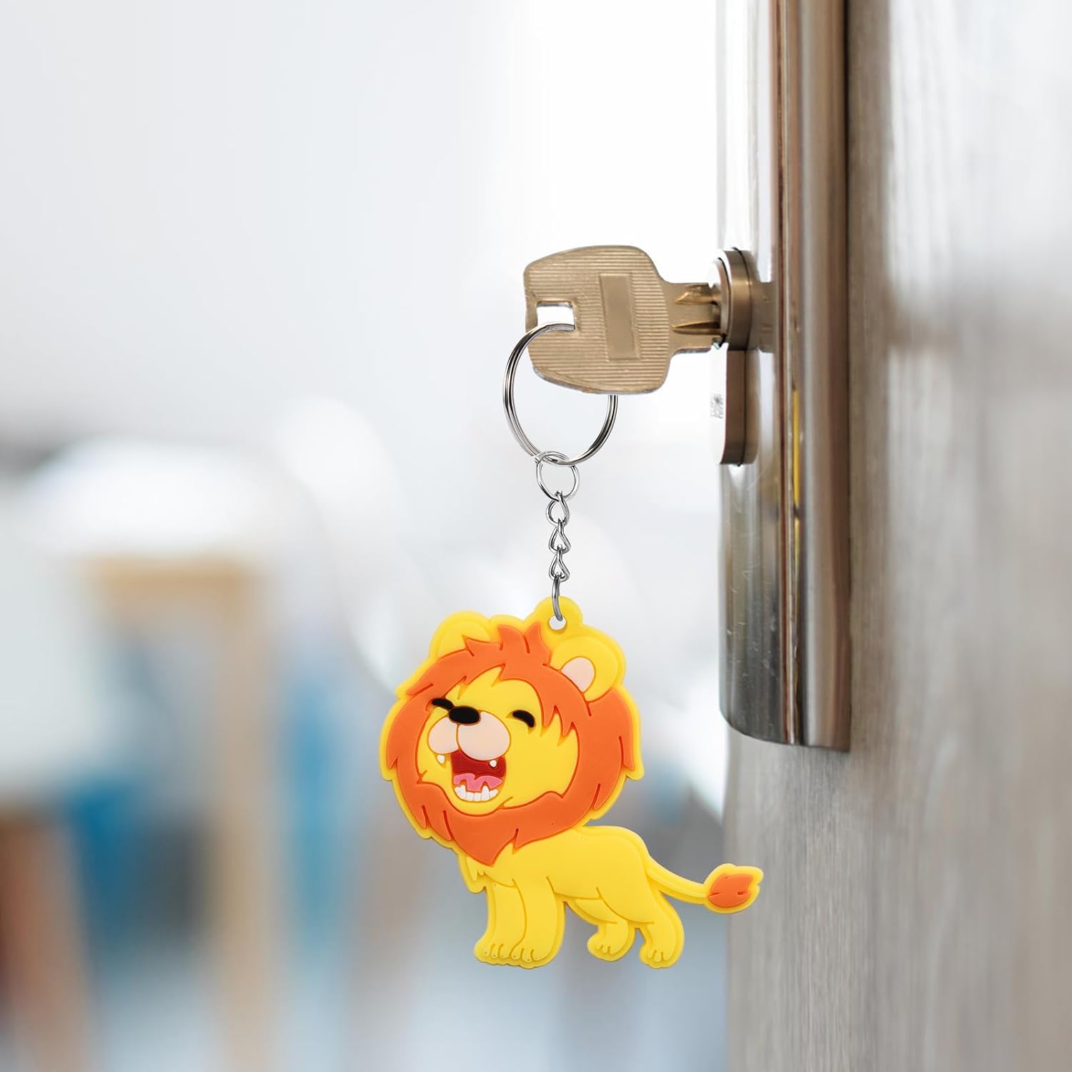 24 Pack Cute Roar Lion Keychains, Lion Backpack Keyrings, Lion Gift Keychains for Lion Lovers