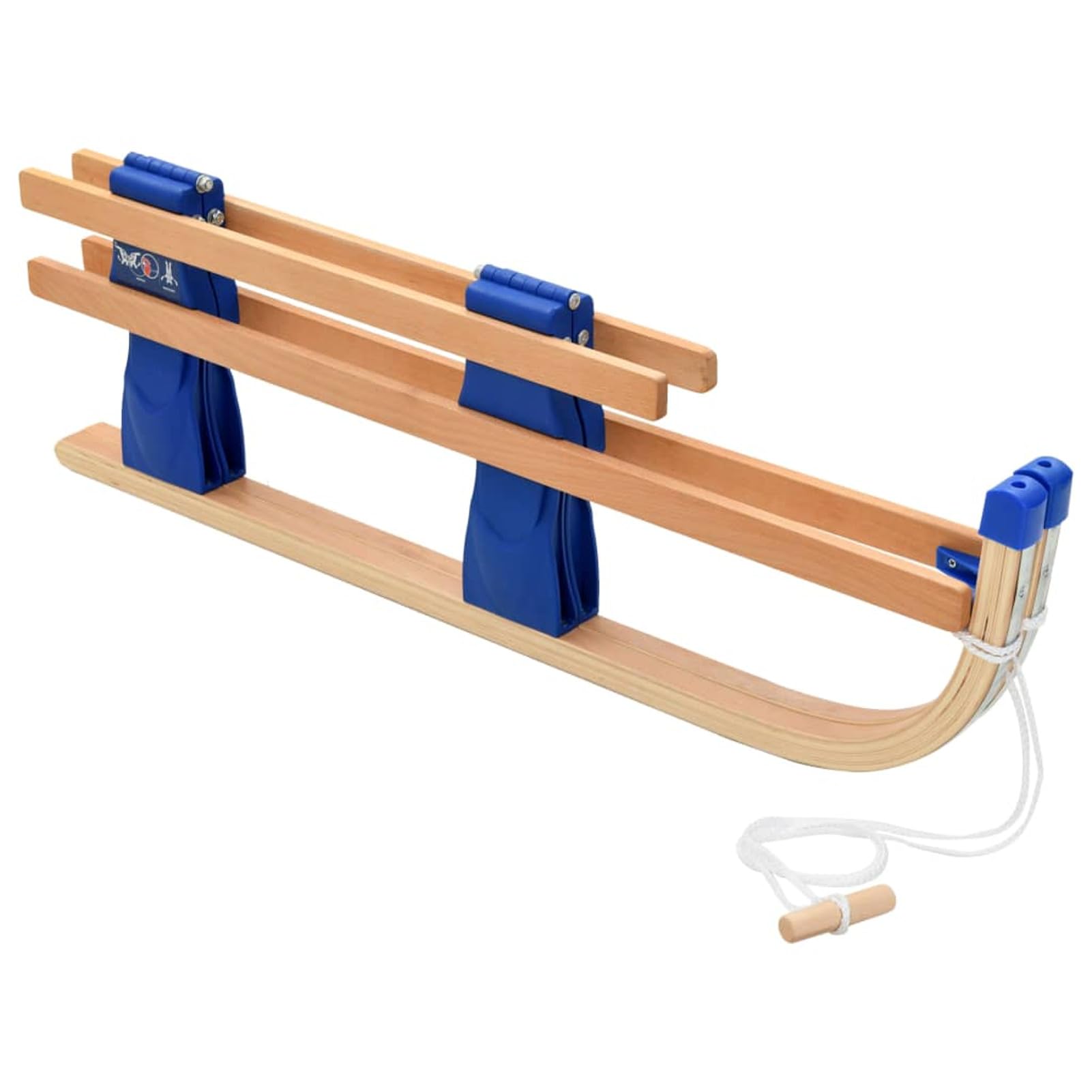 LAPOOH Slittino Pieghevole in Legno 110 cm,Articoli Sportivi,Ricreazione all'aperto,Sport e attività Invernali,Slitte-91457