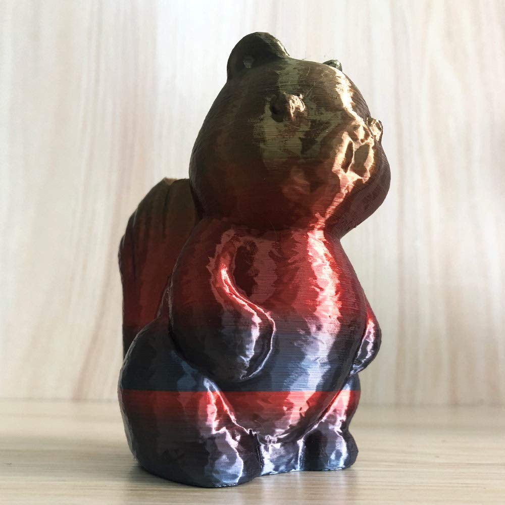 CC3D Filament PLA Rainbow arc - en - ciel Soie 1.75mm filament d'imprimante 3D 1KG 2.2lbs bobine matériel d'impression 3D cc3d brillant métal lisse or argent bronze pla filament