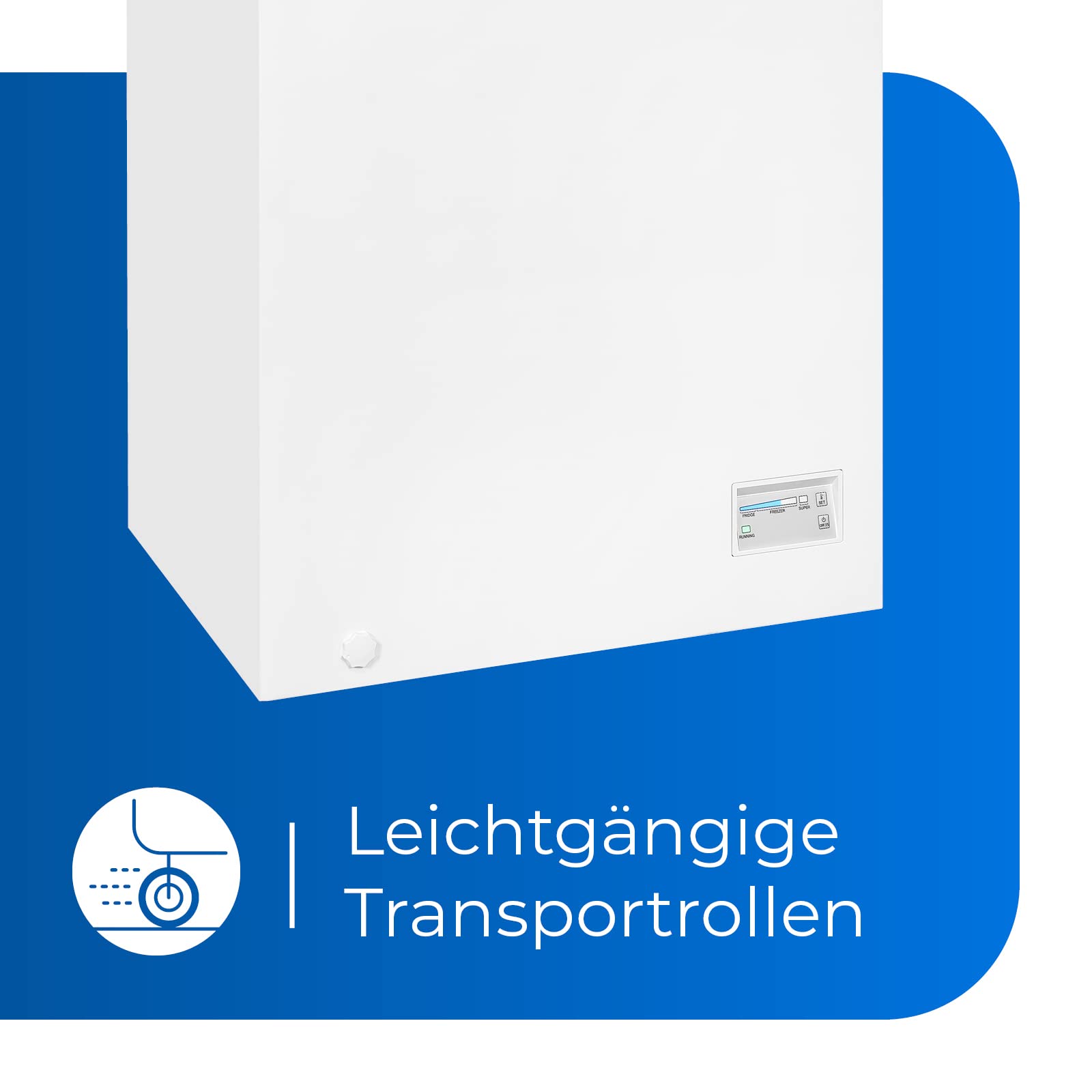 Exquisit Gefriertruhe GT150-E-040F weiss | Tiefkühlschrank | 142 l Volumen Nutzinhalt | elektronische Steuerung | Nutzung auch als Kühltruhe möglich | Weiss