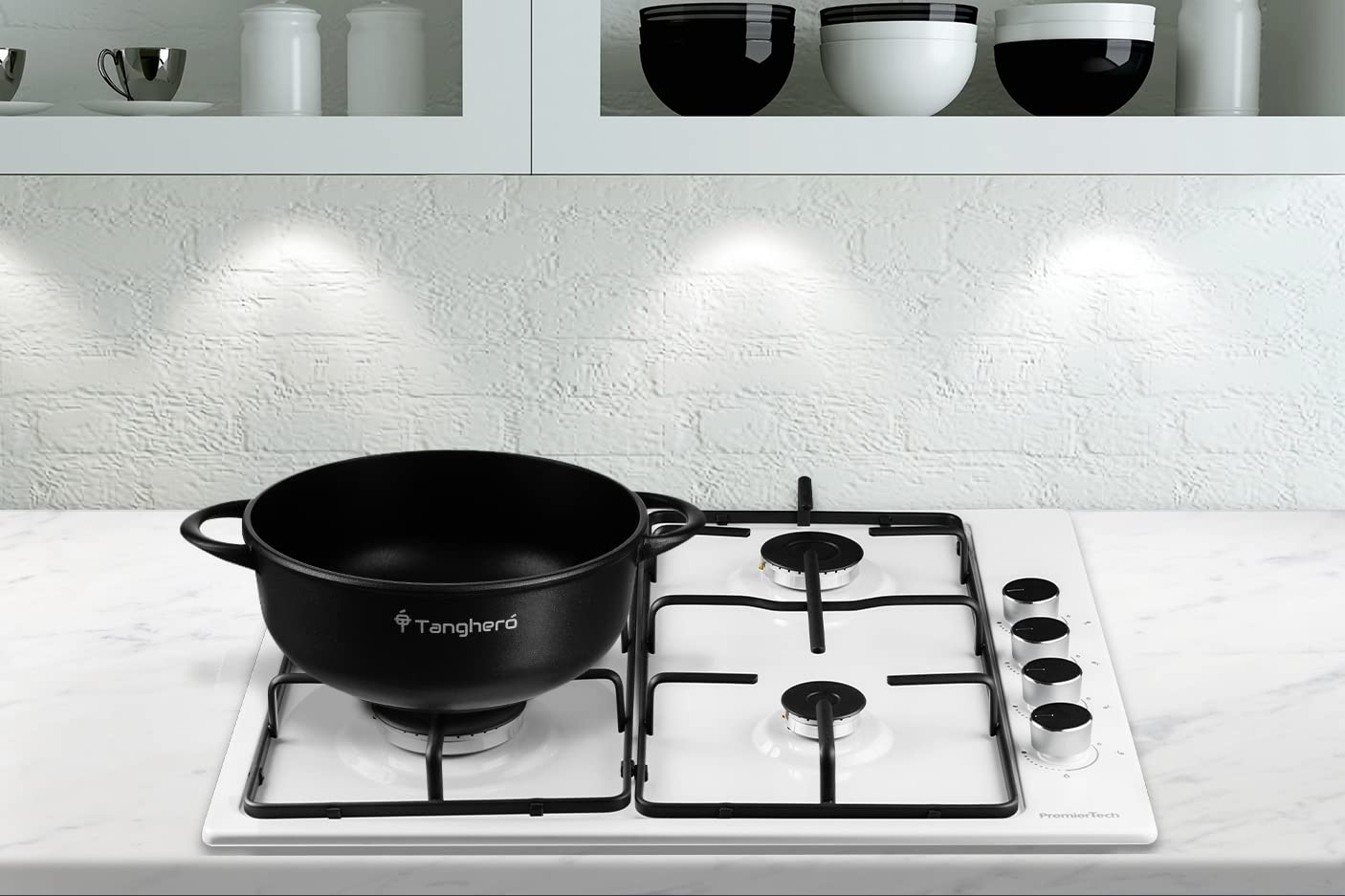 Tangherò Casseruola da 24 cm in Alluminio Pressofuso Rivestimento Antiaderente Made in Italy CA24T