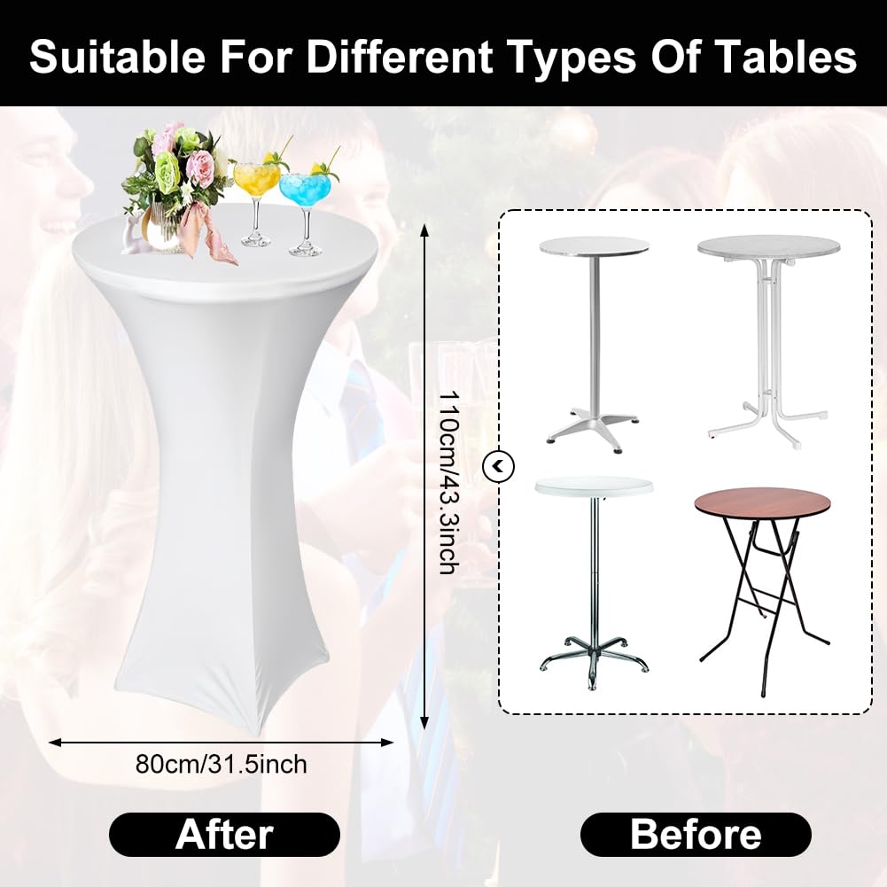 Tovaglia Elastica Cocktail 2 Pezzi per Bar Patio Matrimoni Banchetti Feste