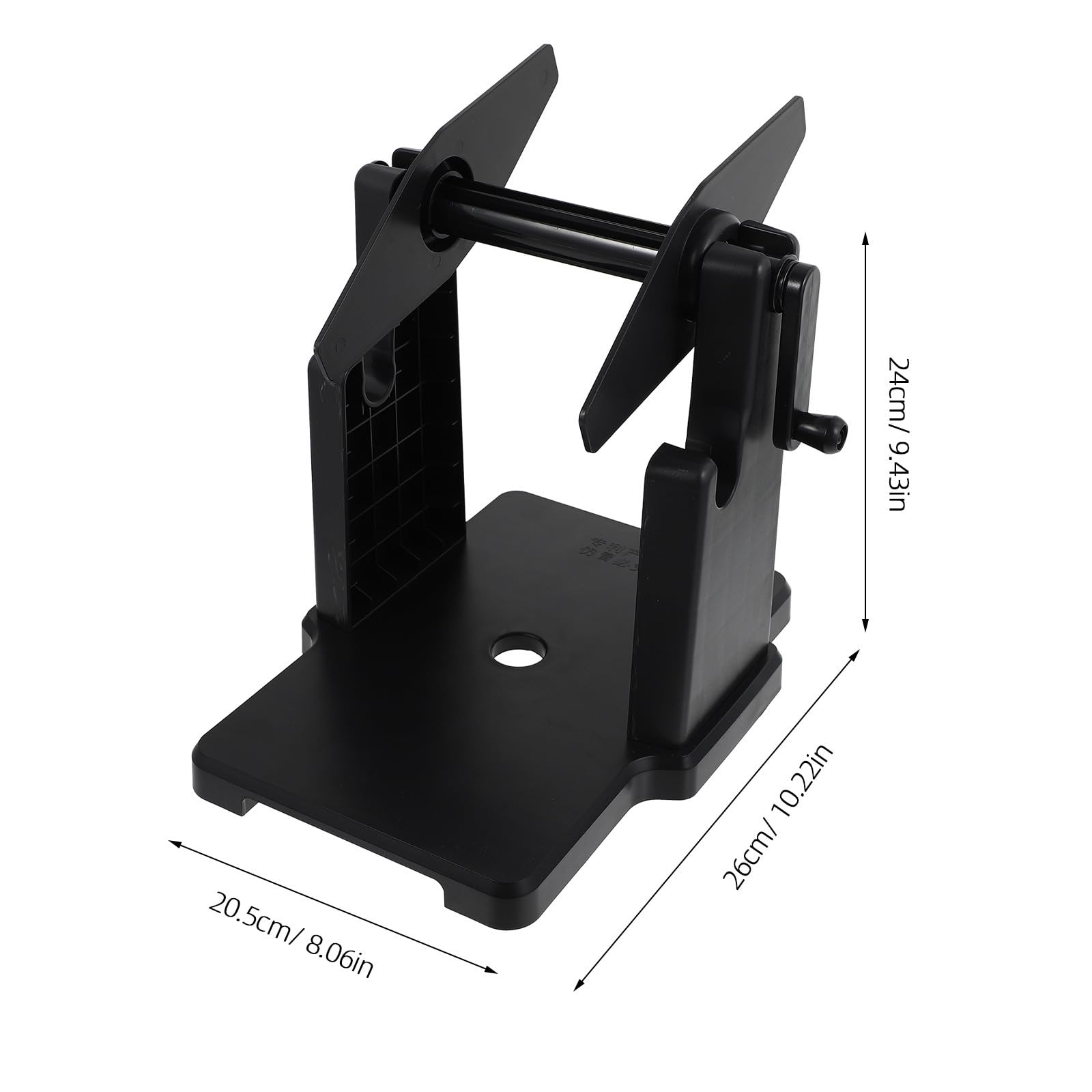 jojofuny Porta Etichette Portatile e Robusto in Plastica Manuale Nero Supporto Portarotoli e Avvolgimento Manuale per Pezzi Esterni Accessorio Ufficio