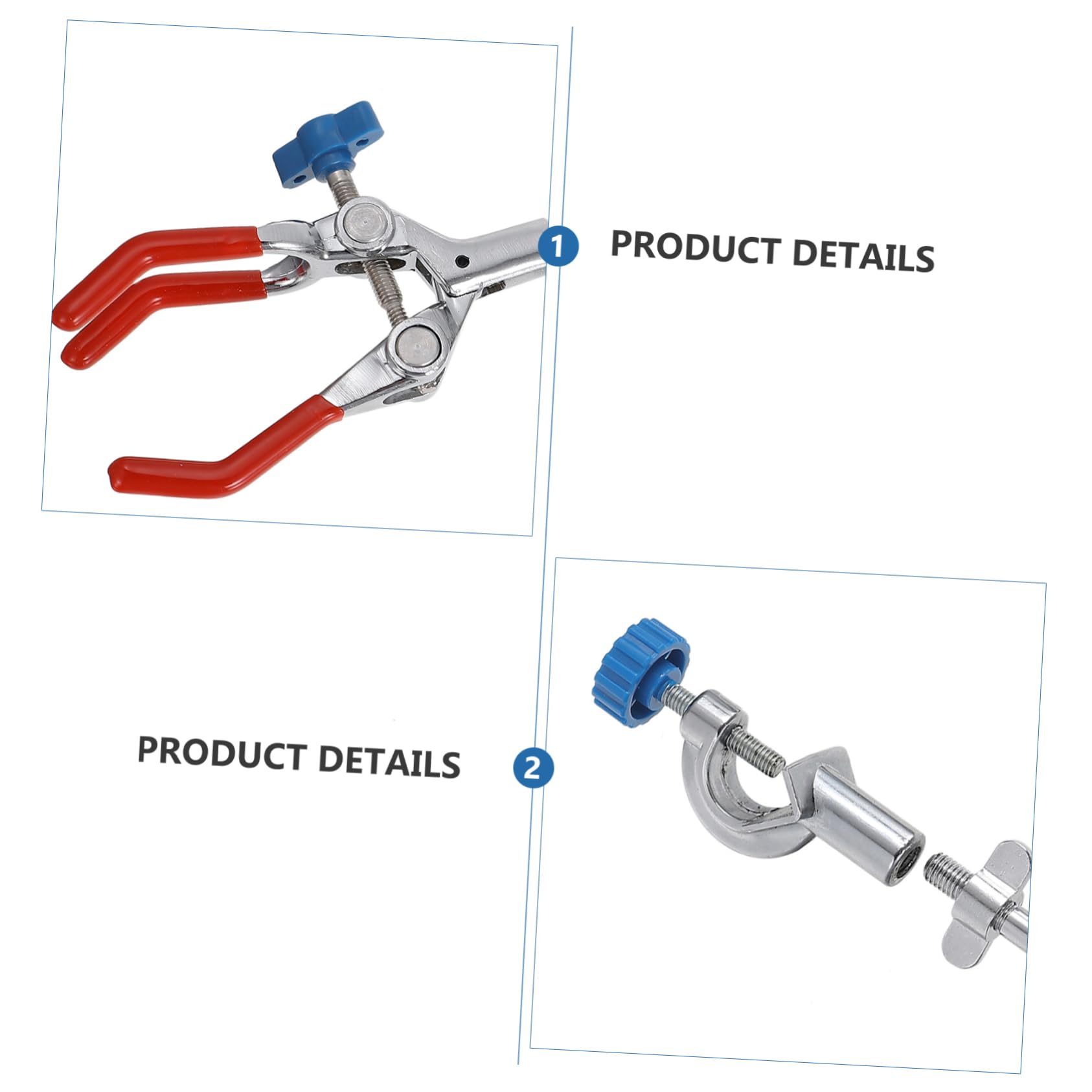 Cabilock 3 Pezzi Ganci per Esperimenti Scientifici Clip per Provetta e Beaker Strumento Fissaggio Pratico e Sicuro Accessorio da Laboratorio