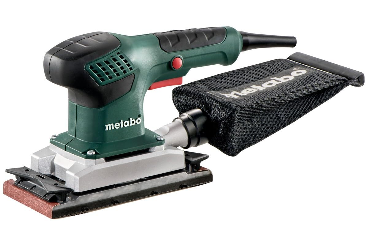 metabo SR 2185 Schwingschleifer, 210 W Rutscher mit 92 x 184 mm Platte | Schleifmaschine inkl. Koffer und Staubbeutel, vibrationsarmer Sander für Holz, 22.300 /min Leerlaufschwingzahl, 2,5 kg