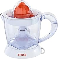 IMUSA 34oz Electric Citrus Juicer White - Dual Cones, Pulp Control, Max Juice Extraction for Oranges Lemons Limes