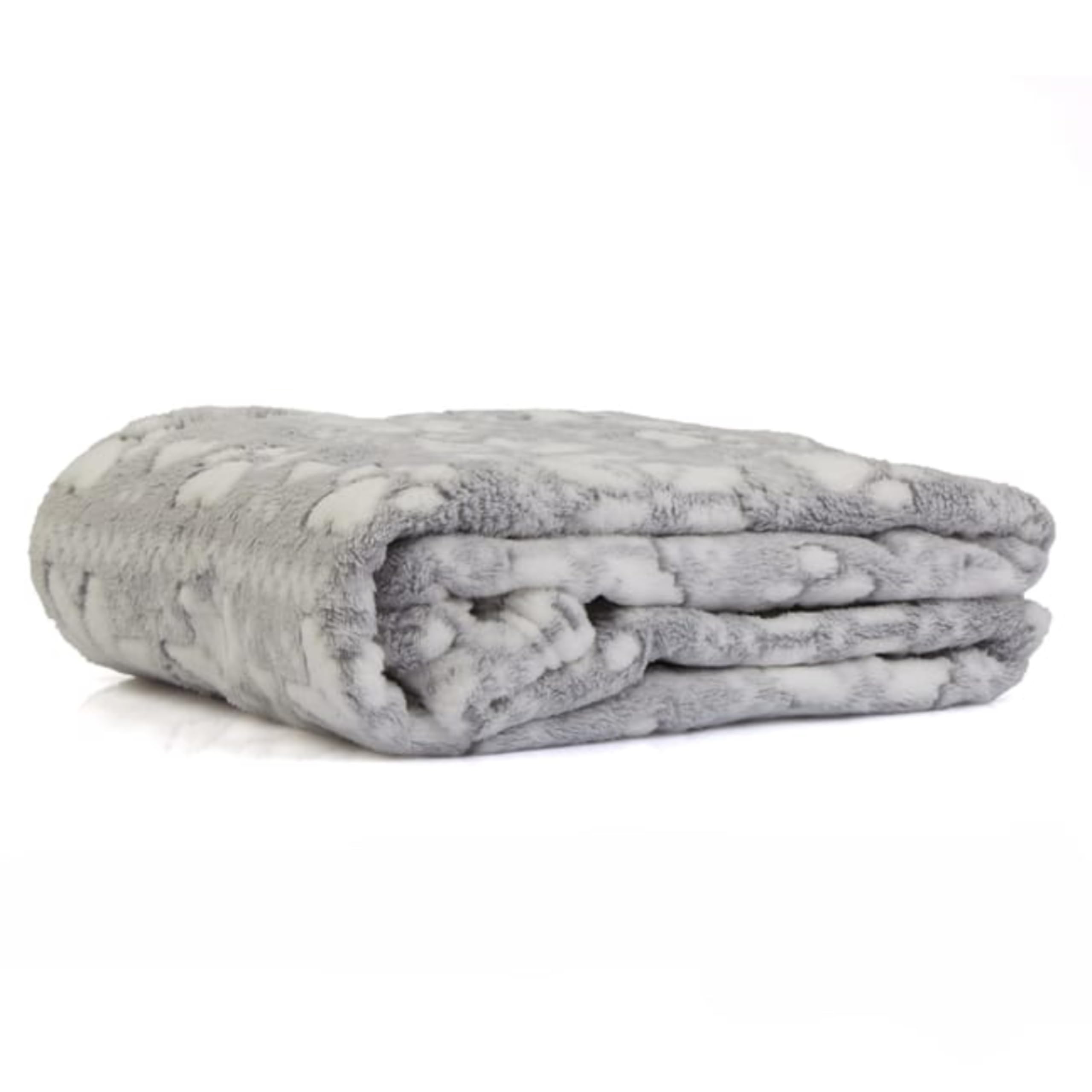 eBoutik - Winter Fluffy Fleece Pet Blankets for Dogs & Cats - Large 100x140cm Soft Warm Machine Washable Sleep Throw Gift (Grey)