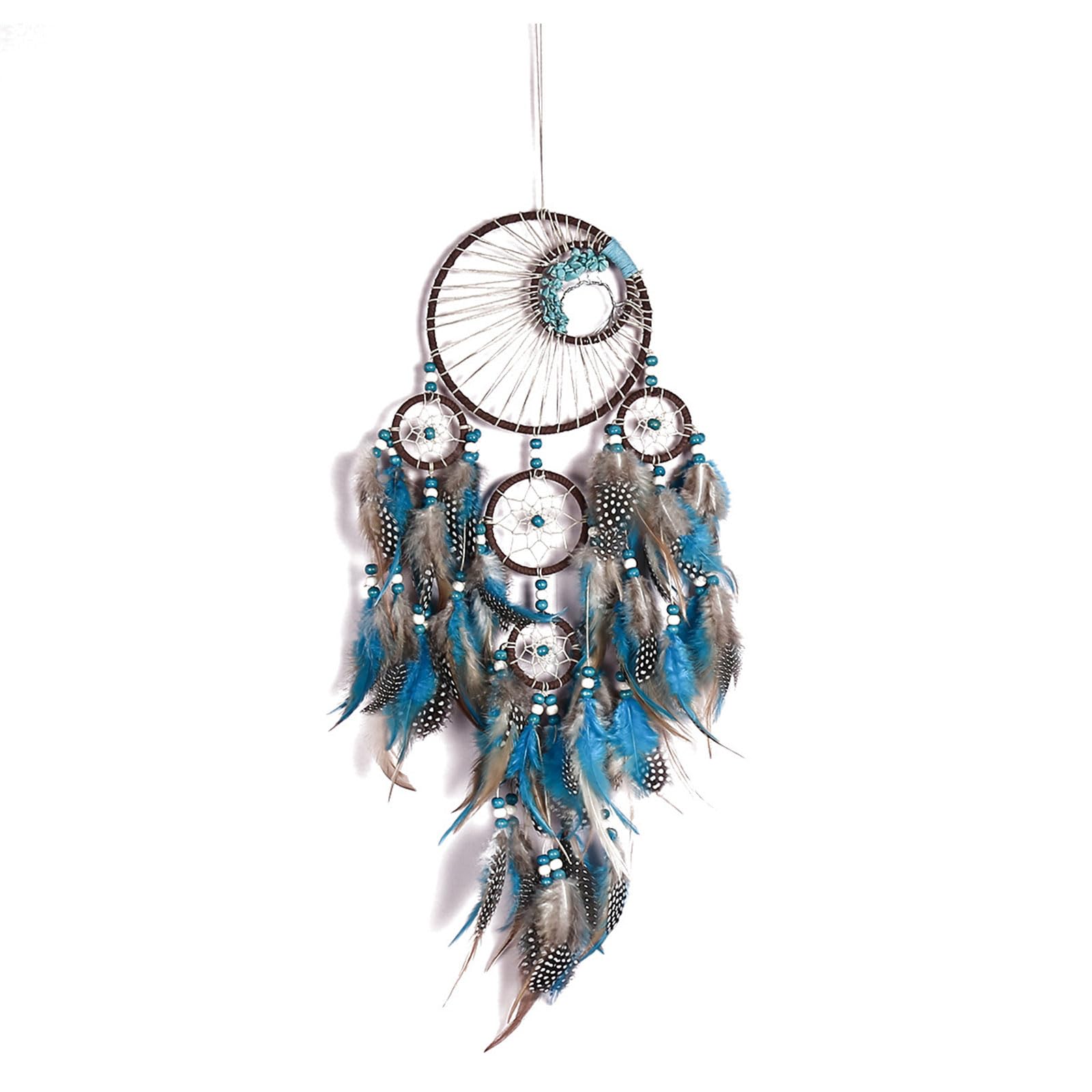 Indian Turquoise Feather Dream Catchers Car Pendant Wall Decoration for Bedroom Nursery Farmhouse Window Dreamcatchers Dream Catchers