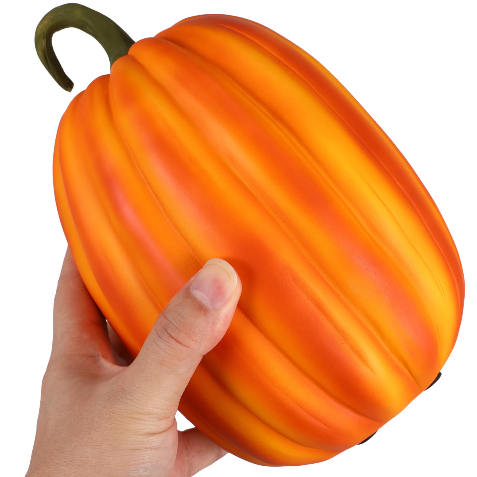 Ciieeo Decorazione Di Zucca Artificiale Da 9 Pollici Finta Zucca Artigianale Ornamento In Resina Per Autunno Halloween Ringraziamento