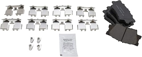 Miniatura 8 de TRQ Kit de rotor de freno de disco y pastillas de cerámica delantera y trasera con productos químicos compatibles con Toyota Rav4