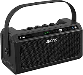 M-VAVE Amplificador Mini para Guitarra Elétrica com Bluetooth 5.0, Bateria Recarregável USB-C, 8W de Potência, Efeitos DSP (Clean/Overdrive/Delay/Reverb), 20 Ritmos e Metrônomo - Ideal
