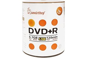 Smart Buy Blank DVD Disc, 100Pk