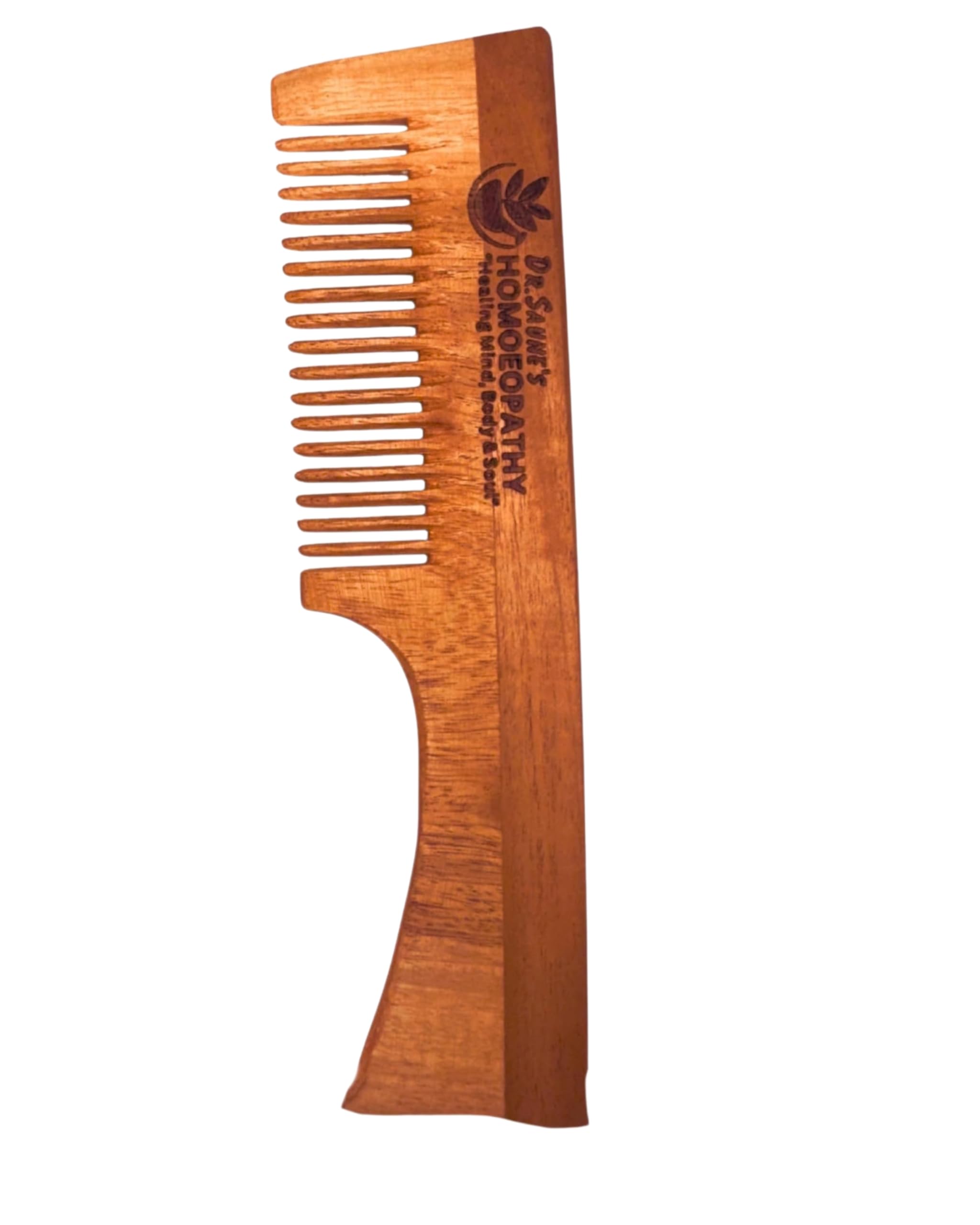 Dr Saune’s Neem Wood Hair Comb | Natural Wooden Comb with Fine Teeth for Gentle Detangling & Scalp Friendly Grooming | Anti Static Hair Care Tool for Men Women & Kids (Comb 3)-image-31