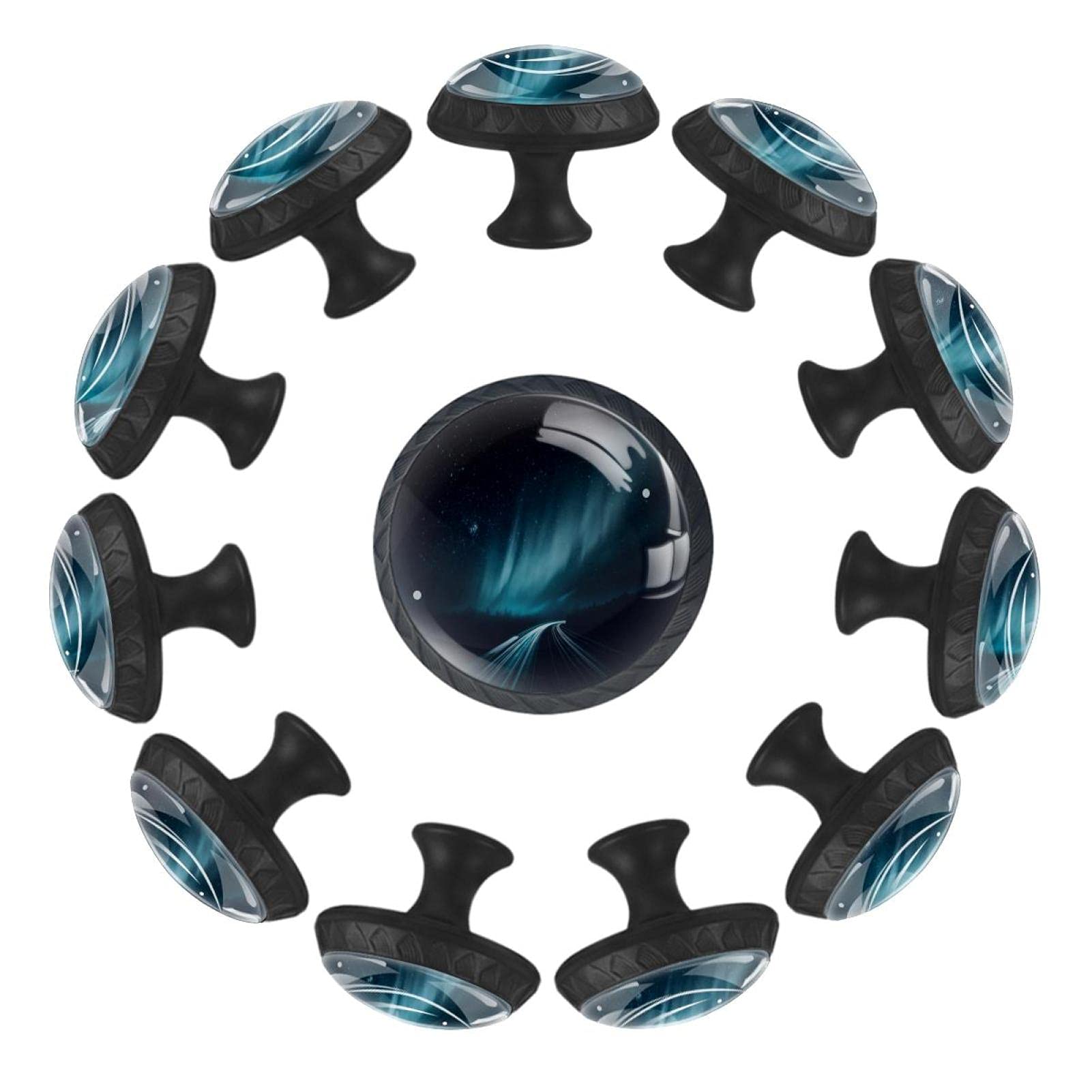 Boutons en verre cristal de qualité supérieure style aurore pour commode 35 mm