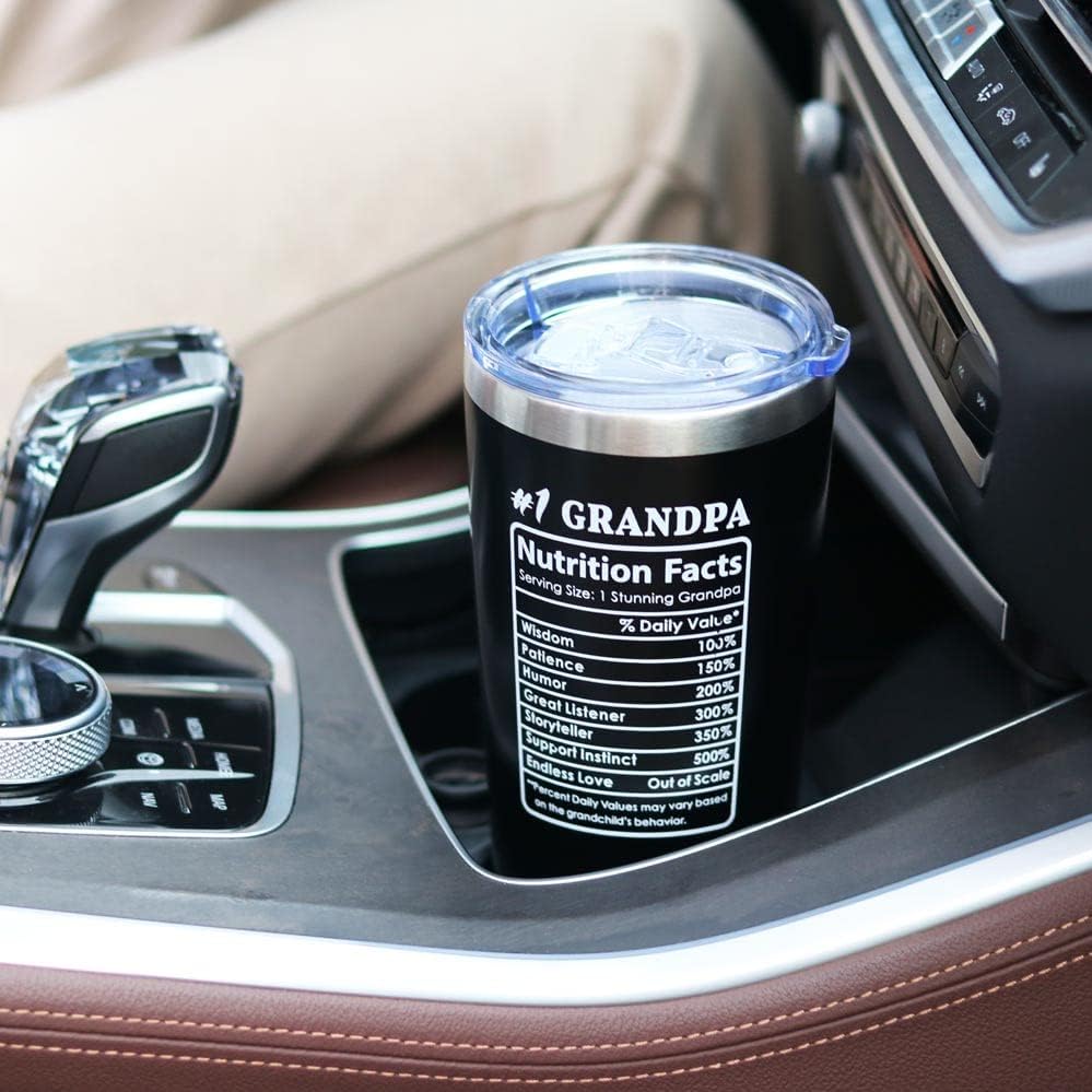 Breezy Valley Grandpa Tumbler, Grandpas Gifts from Grandchildren Grandkids - Best Grandpa Ever Gifts, Gift for Grandfather from Granddaughter Grandson, #1 Coffee Cup Tumbler - Image 5
