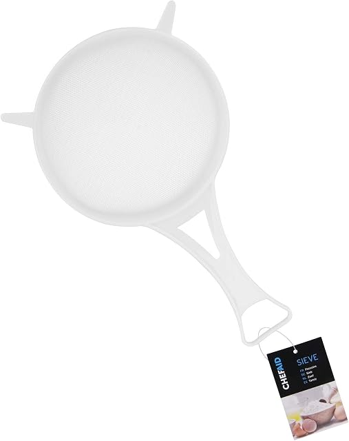 Chef Aid Nylon Mesh 22cm Plastic Strainer,White