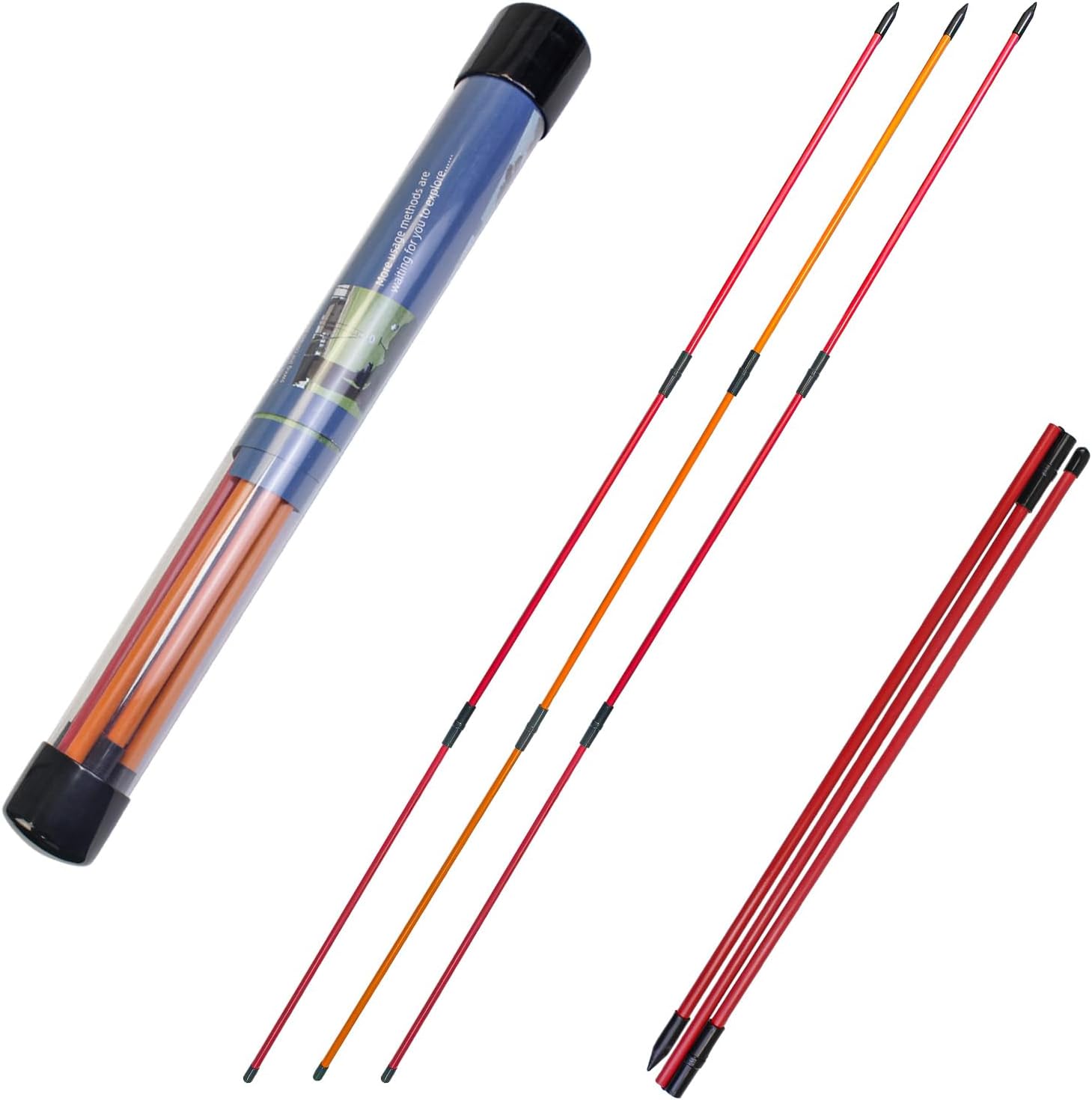 100 Pack Practice Golf Balls + 3 Pack Golf Alignment Sticks
