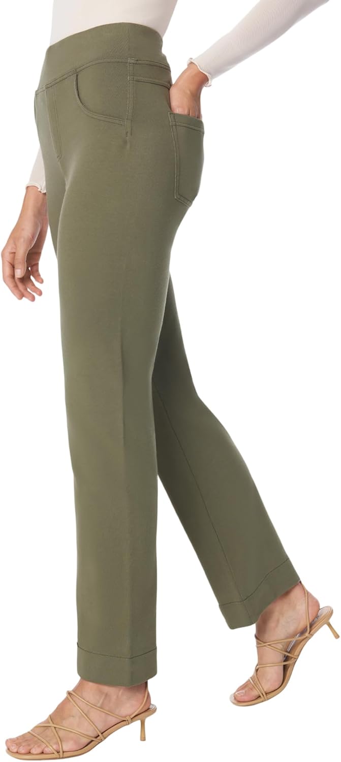 HUE Women's Super Soft Stretch High Rise Straight Leg Denim Leggings - Image 3