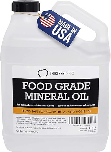 Miniatura 10 de Aceite mineral de calidad alimentaria para tablas de cortar encimeras y bloques de carnicero - Alimentos seguros fabricado en EEUU