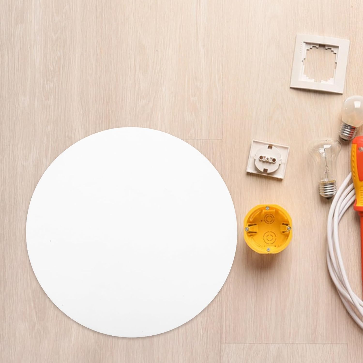 Frosted Acrylic Light Diffuser Panel Round Thick Replacement Ceiling Lamp Shade Cover for Pendant and LED Lights with High Transparency and Construction