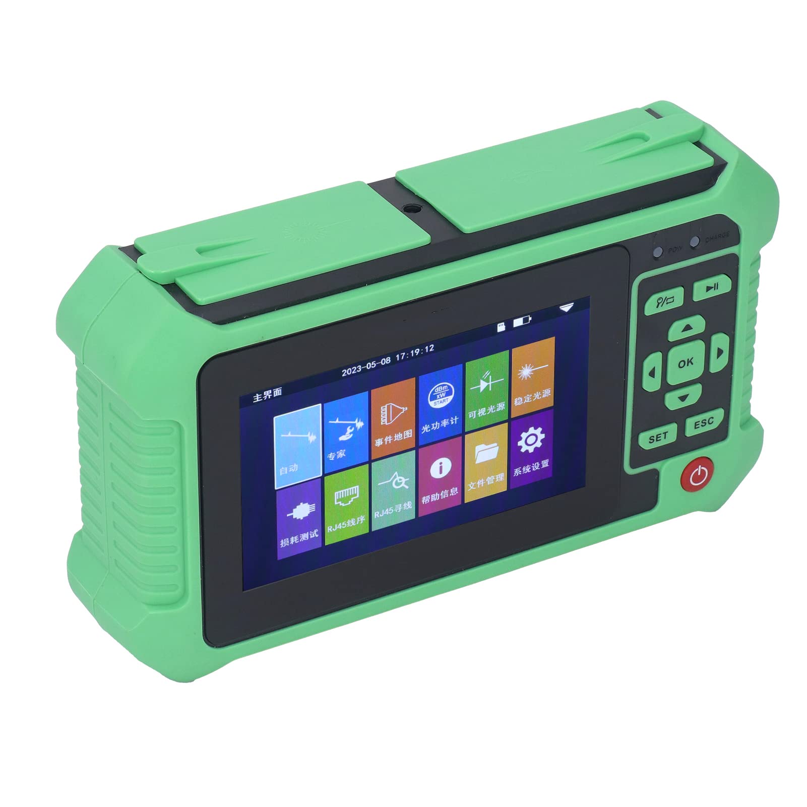 Puissance Optique OTDR 9 en 1, Compteur de Puissance Optique OTDR, Réflectomètre Optique dans le Domaine Temporel, Compteur de Puissance à Fibre Optique Portable 4.3,