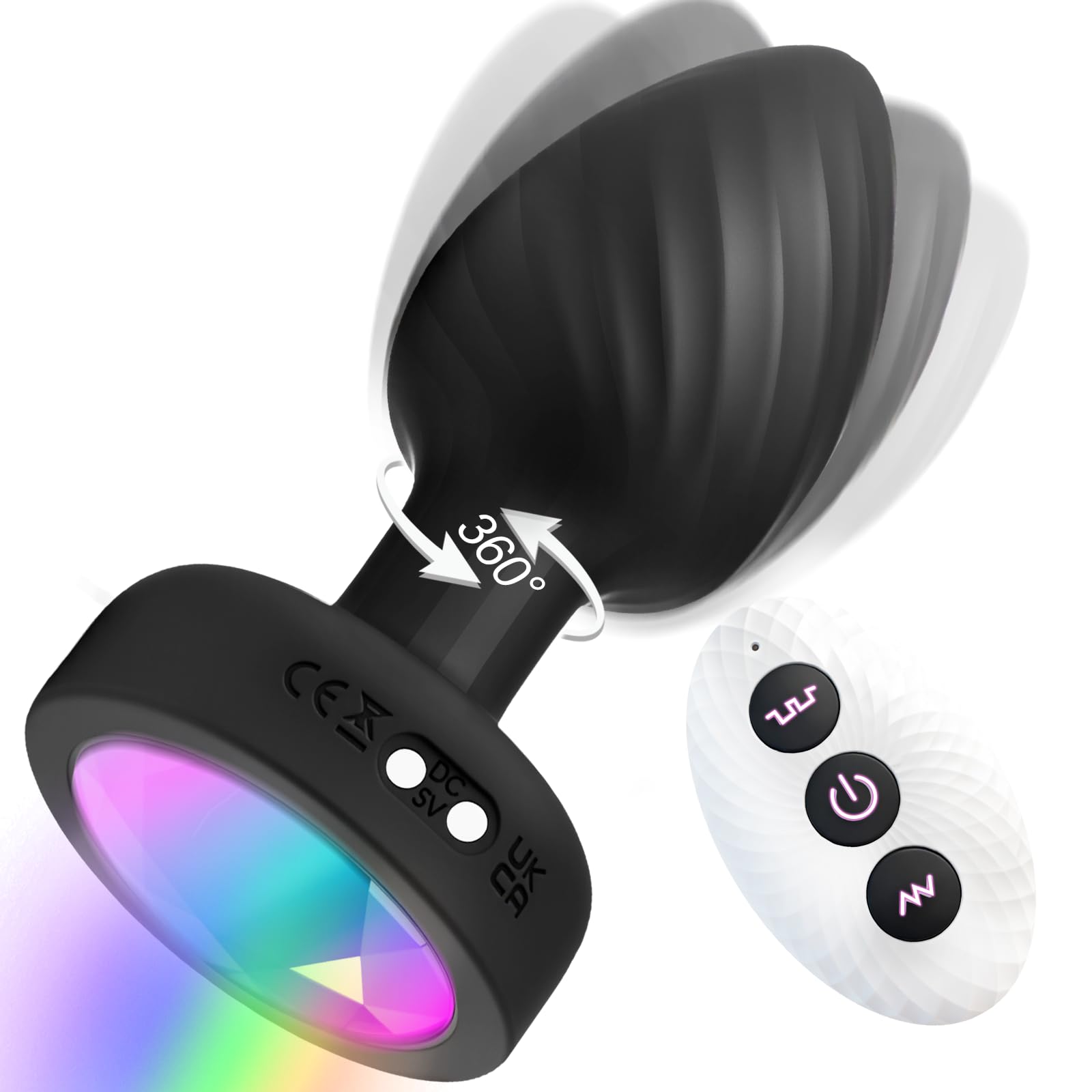 Plug Anale Vibrante, Stimolatore Prostata, Plug Anale Dilatatore Donna con Telecomando, Vibratoreper Uomo Professionale Prostata Vibratore con Modalità 7 Toys Sessuali per Uomini Nero