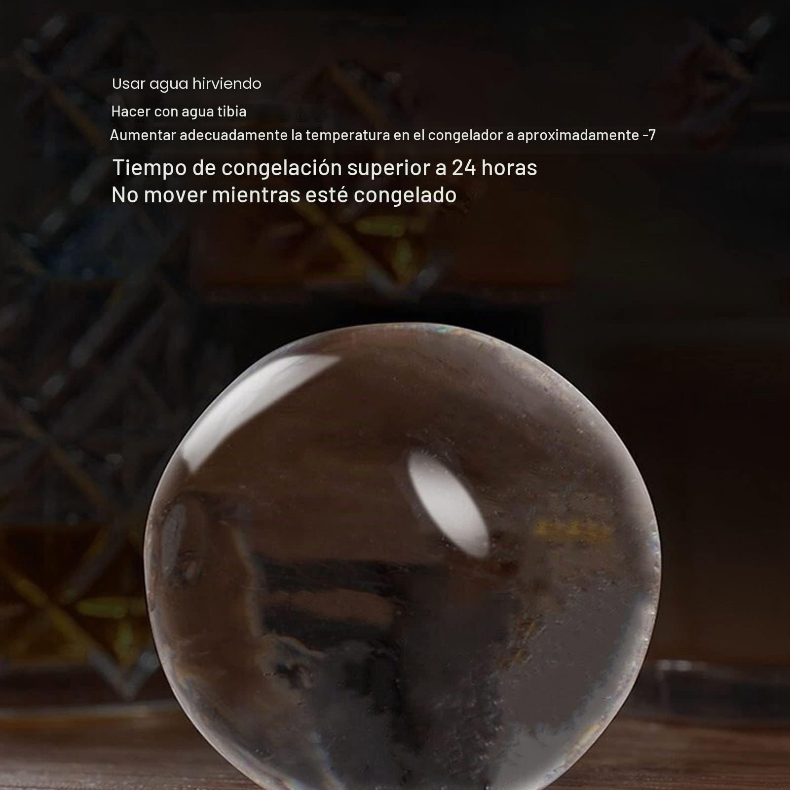 TOPINCN Fabricante de Bolas de Hielo Transparente, Fabricante de Bolas de Hielo de Whisky de Silicona ABS, Fabricante de Bolas de Hielo Transparente de 2 Agujeros, Molde para Hacer Bolas
