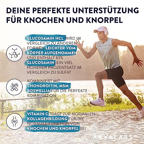 Glucosamin Chondroitin MSM Komplex 1500mg für Gelenkgesundheit