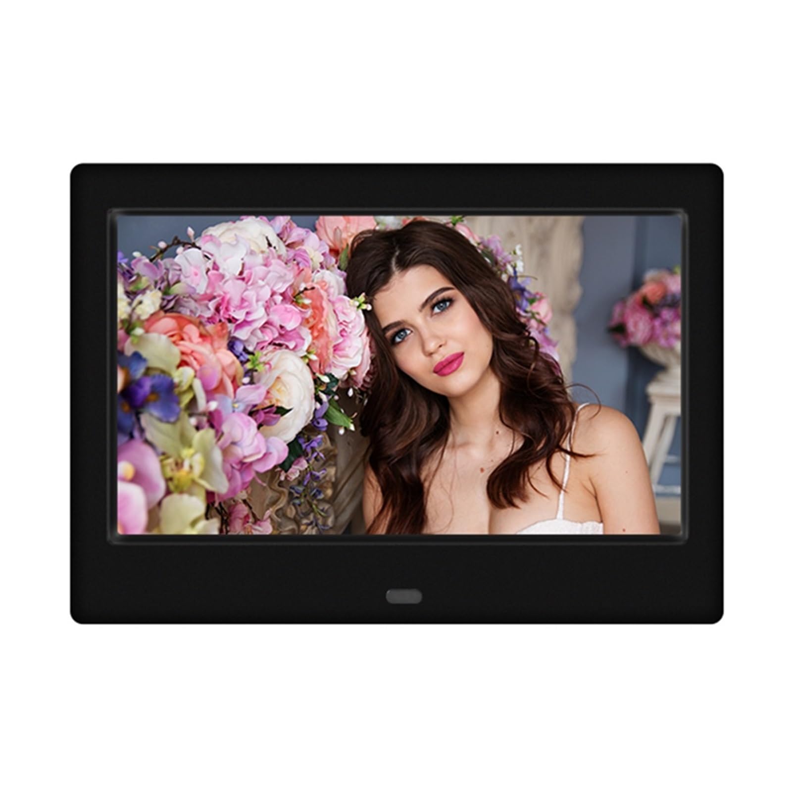 7 Cal Cyfrowa Ramka Na Zdjęcia HD 800x480 LED Inteligentny Elektroniczny Album Fotograficzny LCD Ramka Na Zdjęcia MP3 MP4 Odtwarzacz Muzyczny Z Pilotem(Black)