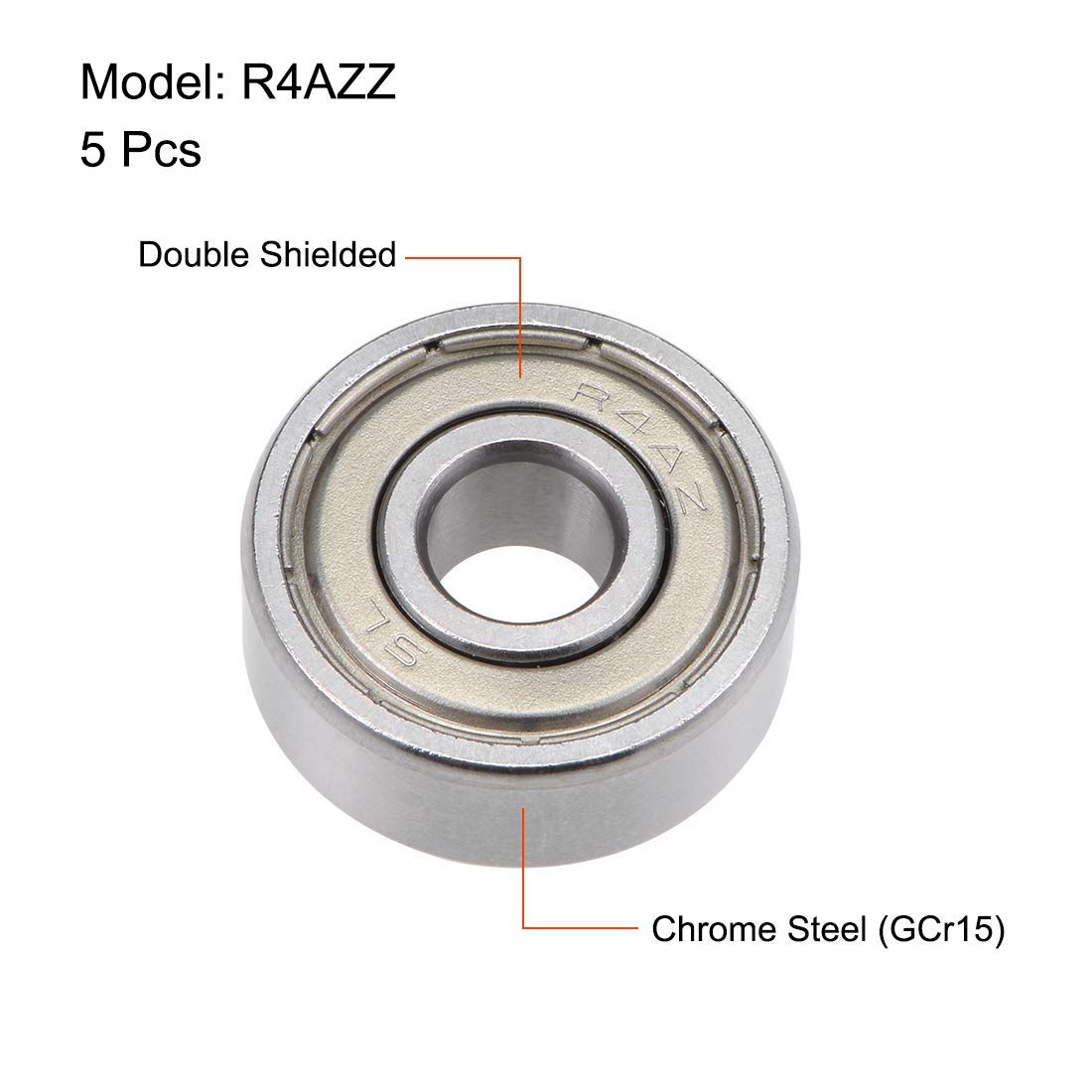 QUARKZMAN 8Pcs Roulements à Billes R4AZZ Z2 - 1/4 X 3/4 X 9/32 Pouces - Double Blindage Métallique