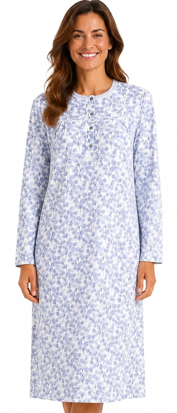 Camicia da Notte Donna Ohana Caldo Cotone Invernale 21829