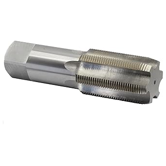 Drill America DWT Series Qualtech High-Speed Steel Hand Threading Tap, Uncoated (Bright) Finish, Round with Square End Shank, Plug Chamfer, 2