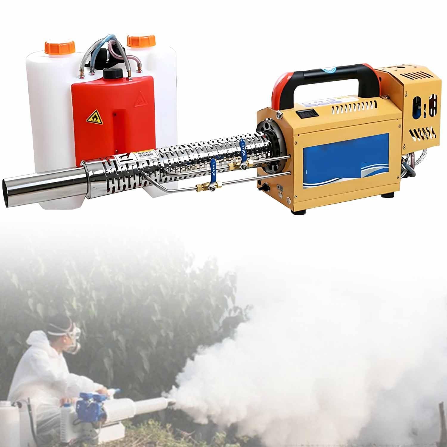 Nebulizzatore Elettrico per aerosol, nebulizzatore Termico Portatile a Getto d'impulso, nebulizzatore Termico da 15 Litri, spruzzo a 360° in Tutte Le direzioni per Giardini agricoli 350