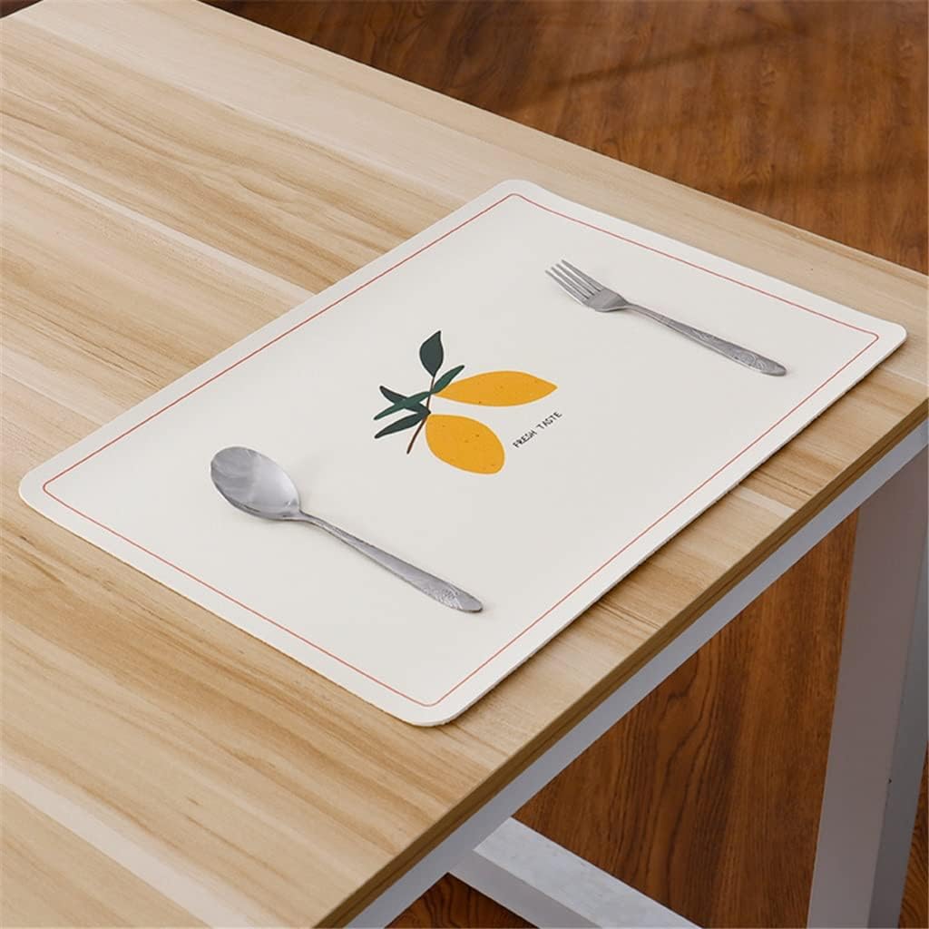 6 Pcs Rectangular Table Mat Placemat Pad Kitchen for Dining Anti-scalding Insulation Placemat in Kitchen Accessories(Black)