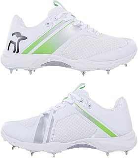 KOOKABURRA KC 3.0 SPIKE CRICKET SHOES WHITE/LIME - NEW SEASON 2023