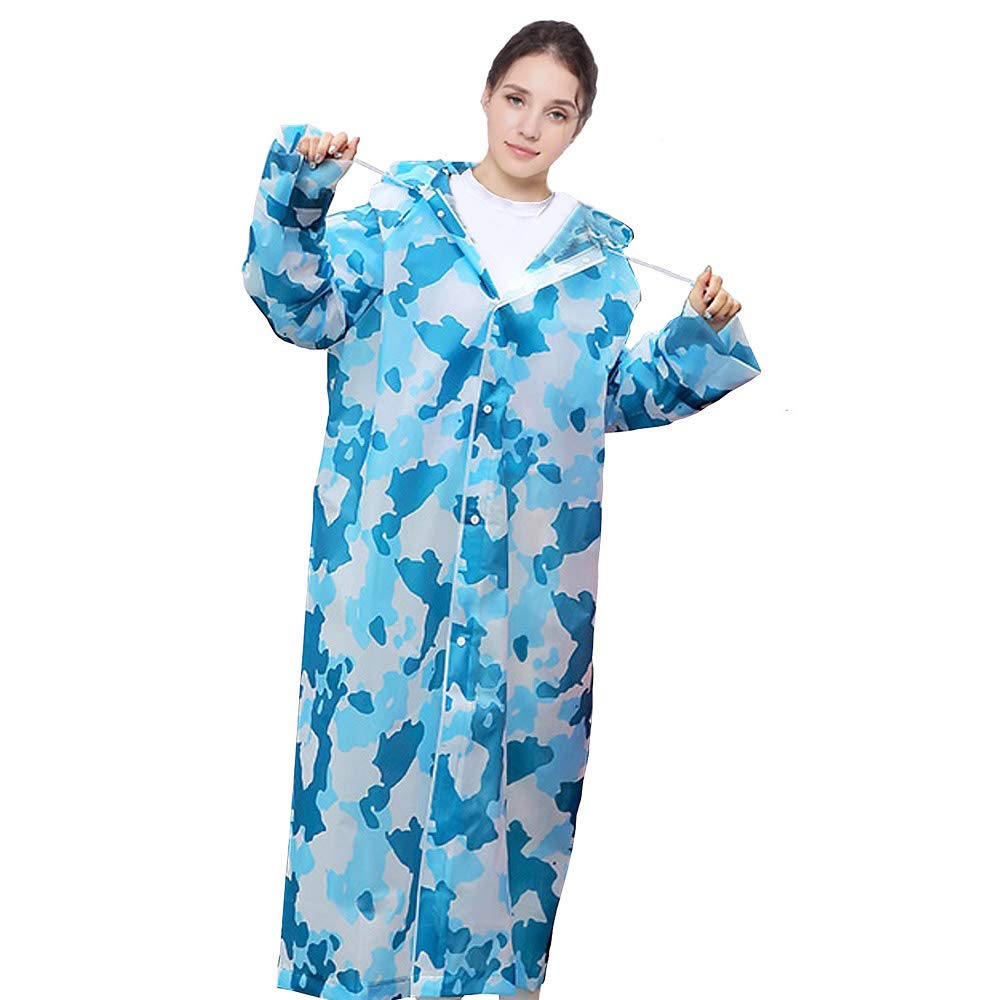 Rain Ponchos Reusable, Portable EVA Emergency Raincoats for Adults Man, Woman, Camping, Hiking, Concerts