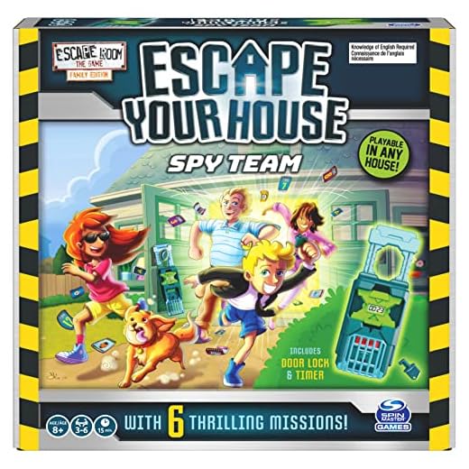 Escape Room The Game, Escape Your House: Spy Team Fun Strategy Family Board Game, for Kids Aged 8 and up