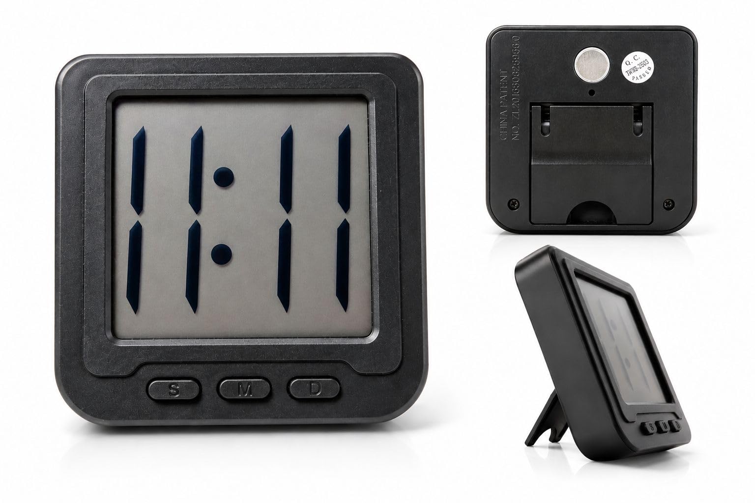 Mini Square LED Digital Clock with Magnetic Back for Fridge Door Kitchen & Study Table Aesthetic Digital Clock.-picture-13