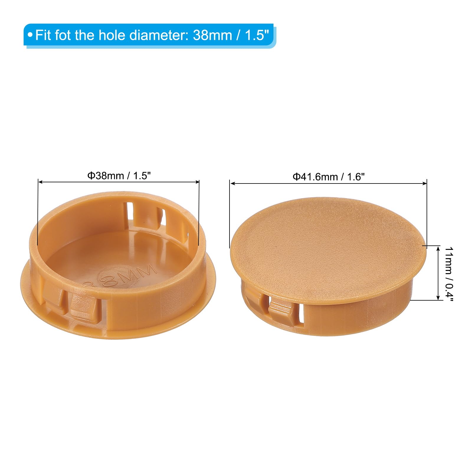 PATIKIL 1.5"/38mm Plastic Hole Plugs - Image 2