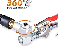 Vista 6 de 22 Pieces Air Compressor Accessories kit, 1/4 inch x 25 ft Recoil Poly Air Compressor Hose Kit, 1/4" NPT Quick Connect Air Fittings, Tire Inflator