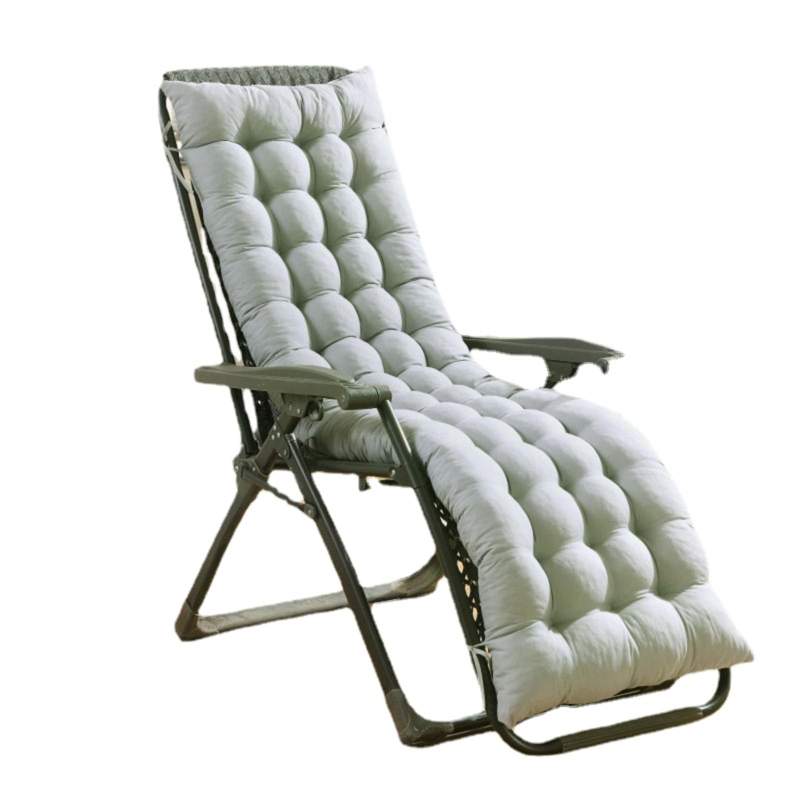 BangDon Extra Thick Sun Lounger Cushion Classic Design Texture Rocking Chair Cushion Home Decor Soft Sunlounger Seat Pads for Sunbed Long Bench Tatami (Grey,100 * 40)