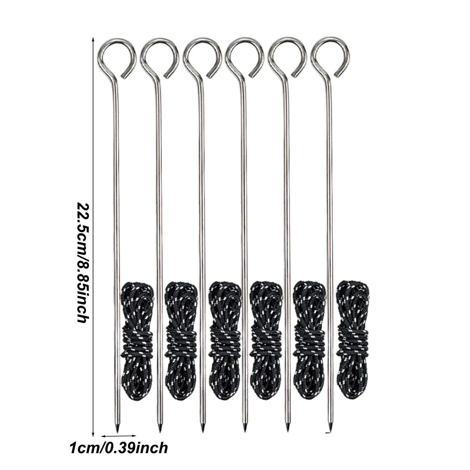 Kit Pali Tenda Campeggio - 8 Picchetti 40cm + Martello + Custodia - Foto 1
