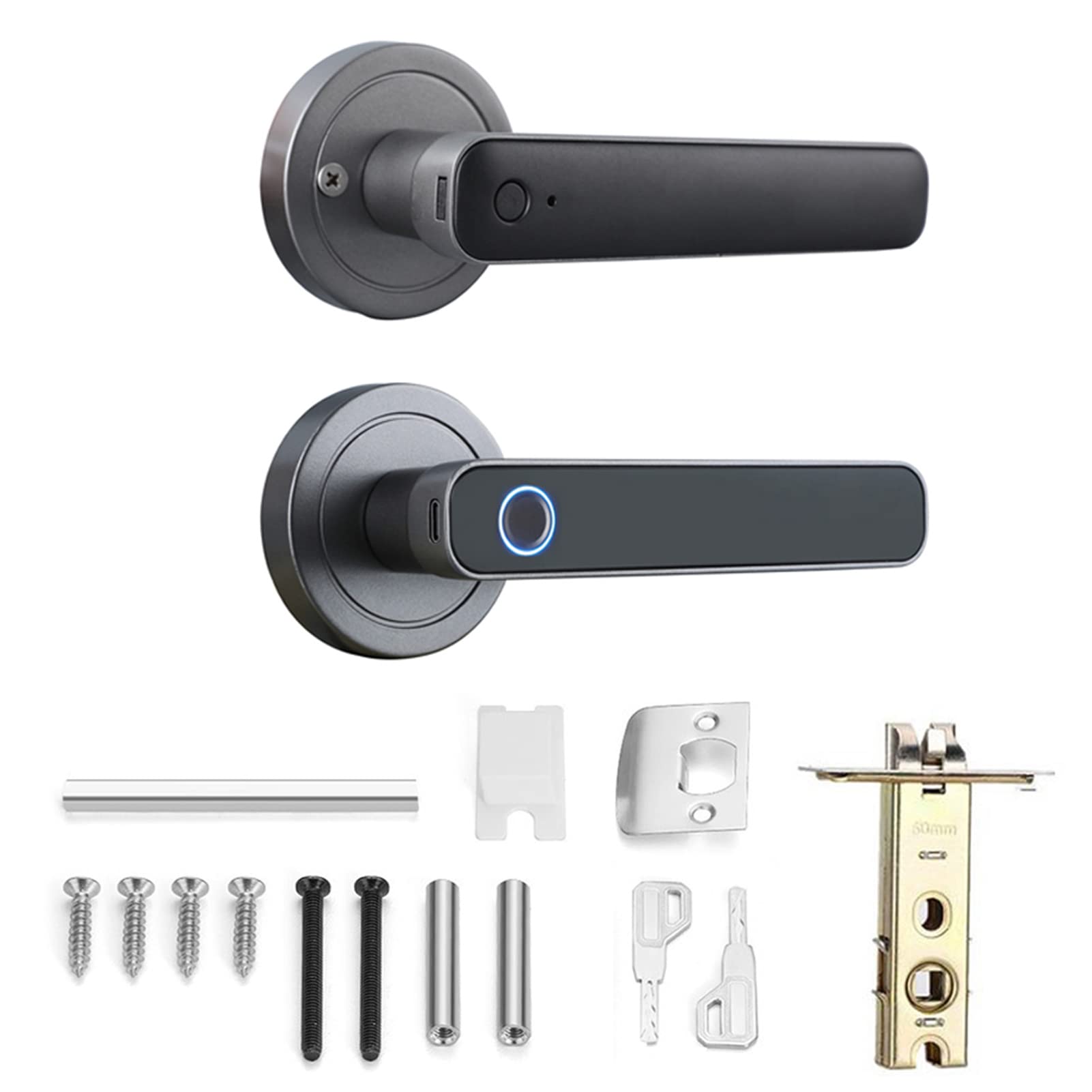 Yuans Fingerprint Door Lock 2 Unlocked Ways Key Unlocking for Homes Apartments