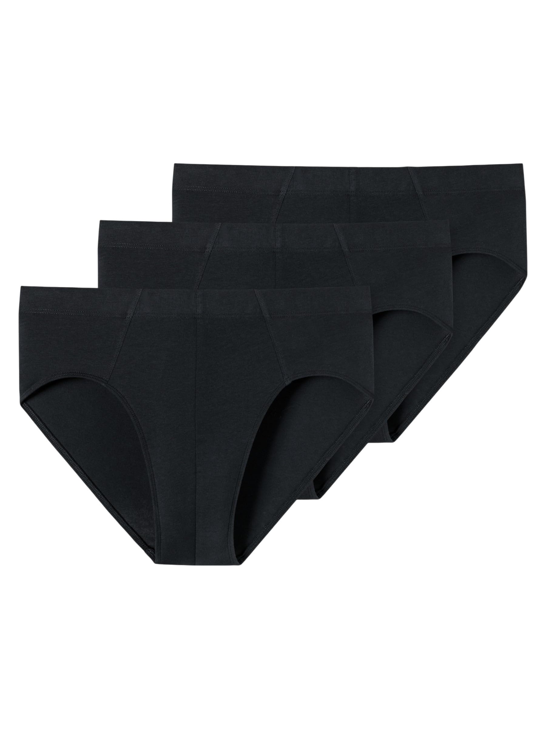Schiesser Men's 3 Pack Underwear Briefs with Soft Waistband, Organic Cotton, 95/5 Organic