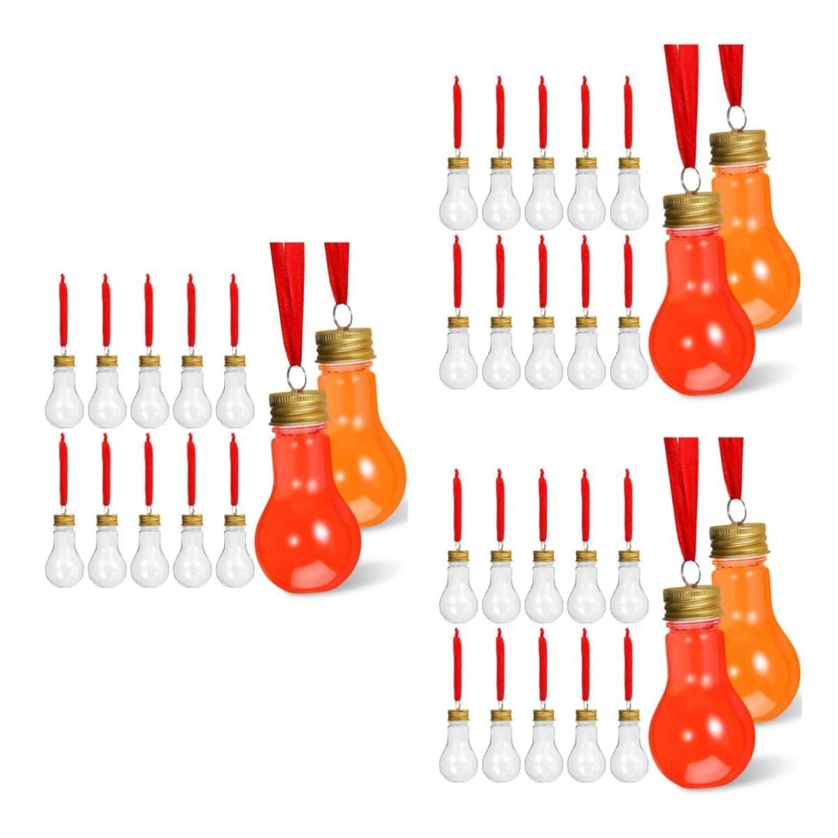 HEMOTON 75 Pièces Boules de Noël à Remplir en Plastique, 50 ML