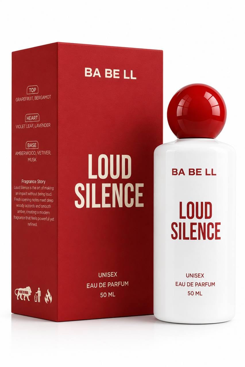 BA BELL Loud Silence Premium Unisex Eau de Parfum | Long Lasting Luxury Perfume | Fresh Woody Musk Fragrance with Grapefruit Bergamot Violet Leaf Lavender Amberwood Vetiver & Musk | Daily Wear | 50ml-image-7
