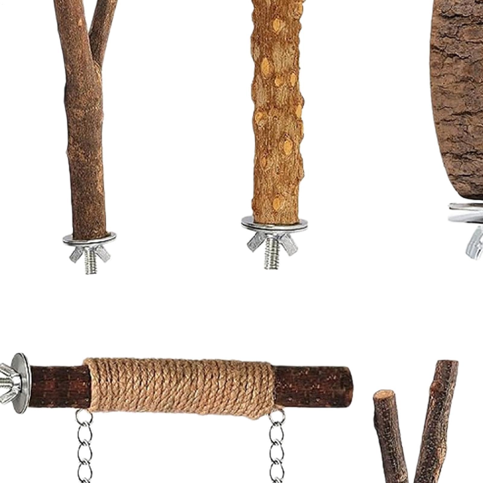 Vogelsitzstangen für Käfige Vogelruheständer-Set Aus Holz