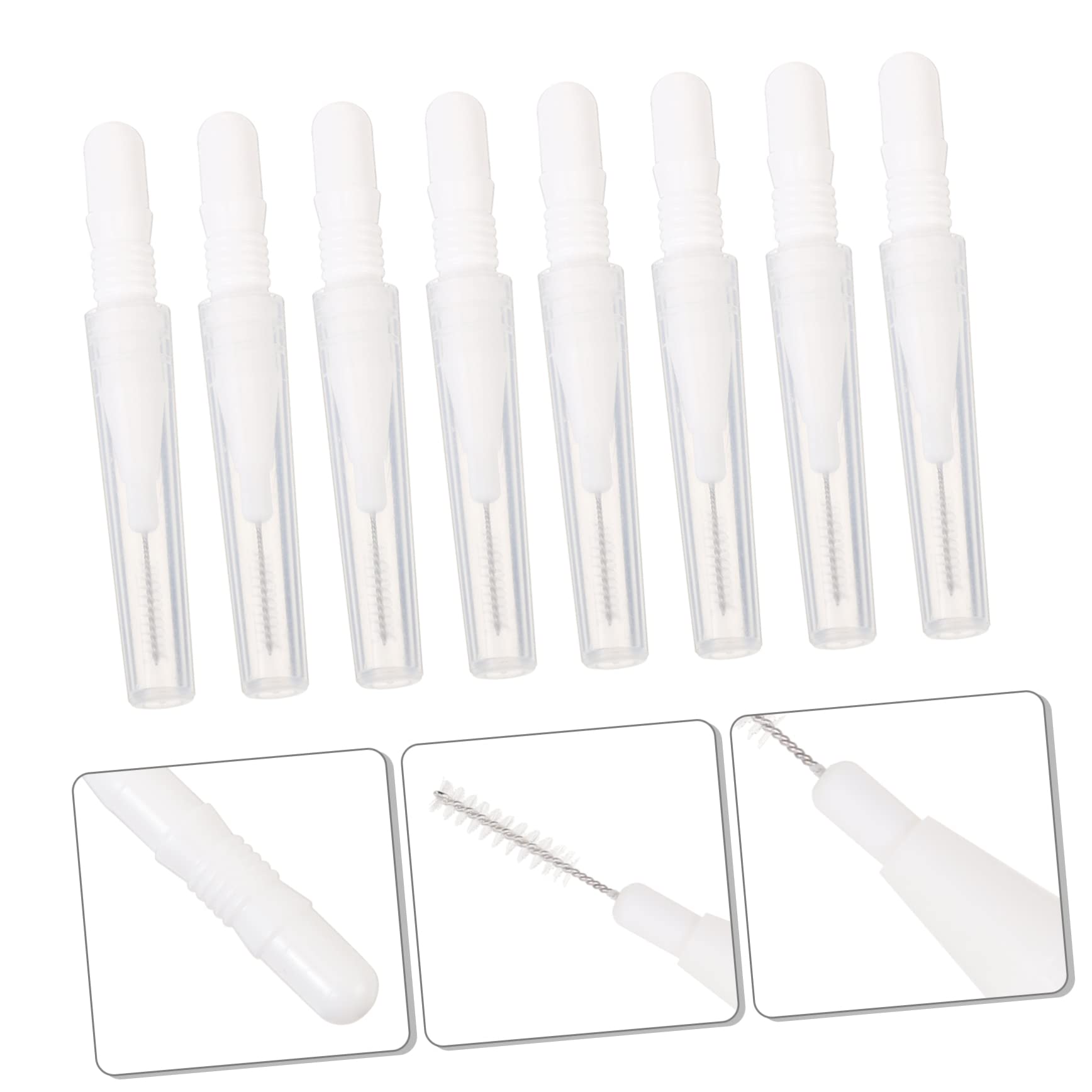 SOESFOUFU 2sets Mini Makeup Brush Set Eyeshadow Eyebrow Interdental Nylon 20pcs*2