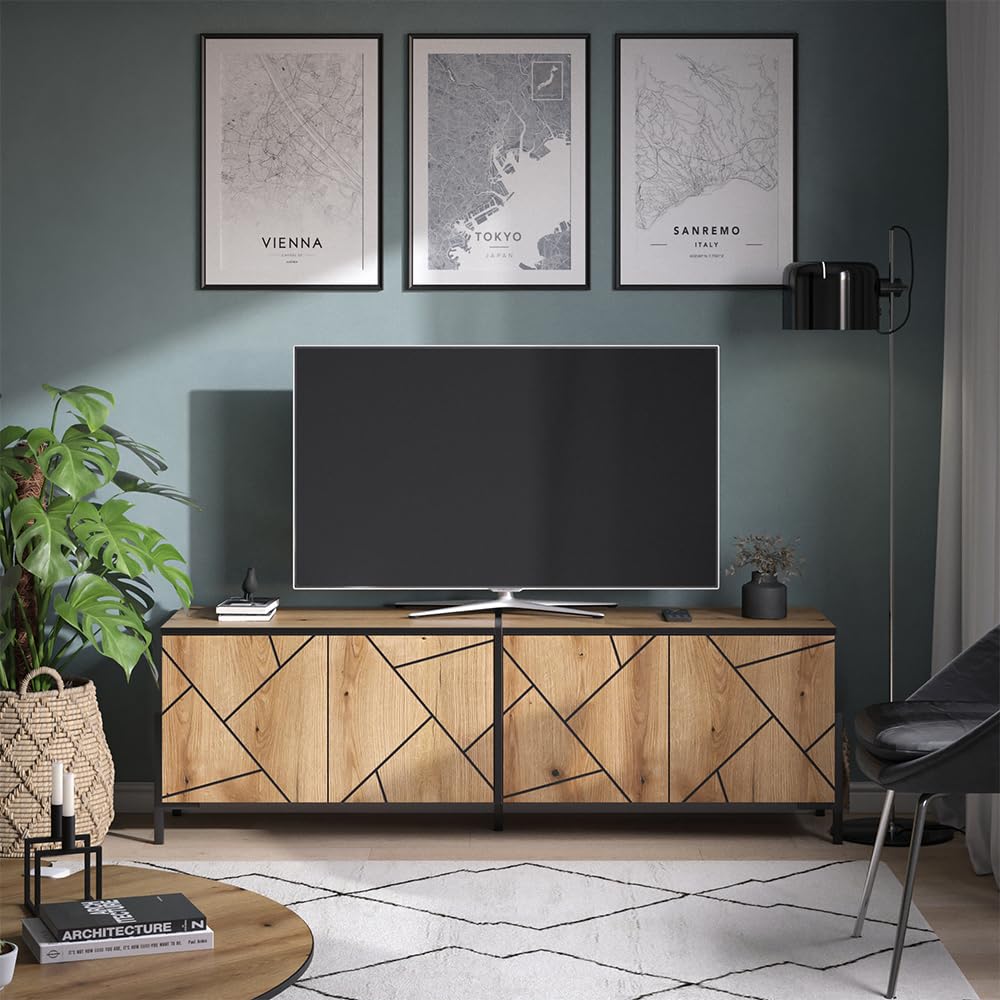 Vicco TV Unit Hatto Oak 157x50 cm - Dettaglio